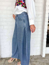 Load image into Gallery viewer, Queen Of Sparkles Denim Rhinestone Barrel Jeans