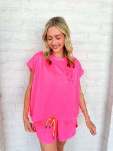 Load image into Gallery viewer, Queen Of Sparkles Card Logo Neon Pink Tank