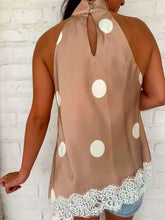 Load image into Gallery viewer, Look At Me Latte Polka Dot Top