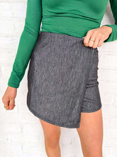 Load image into Gallery viewer, Play That Song High Waisted Black Denim Skort