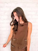 Load image into Gallery viewer, Stay Tuned Brown Top