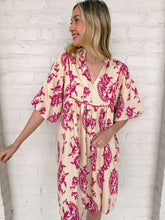Load image into Gallery viewer, Vineyard View Printed Fuchsia Dress