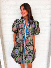 Load image into Gallery viewer, Small Talk Black Jacquard Dress