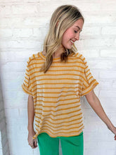 Load image into Gallery viewer, See You Again Striped Mustard Top