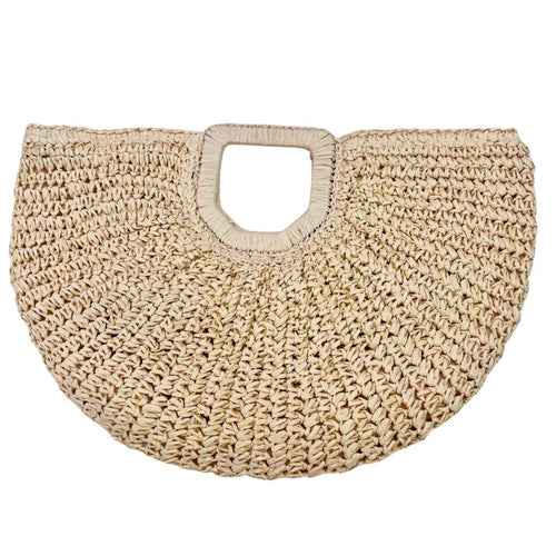 Round Straw Tote Bag