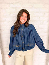 Load image into Gallery viewer, The Pretty Please Dark Denim Top
