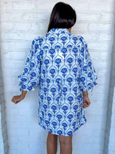 Load image into Gallery viewer, Flower Nation White Blue Dress