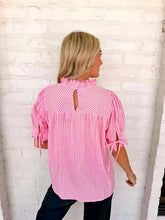 Load image into Gallery viewer, Seersucker Sweetness Pink Top