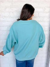 Load image into Gallery viewer, Queen Of Sparkles Light Blue Fish in Santa Hat Sweatshirt