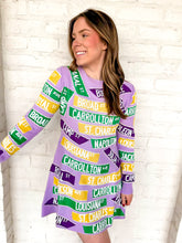 Load image into Gallery viewer, Queen Of Sparkles Lavender NOLA
Street Sign Knit Dress