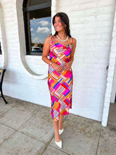 Load image into Gallery viewer, THML Abstract Care Satin Pink Dress