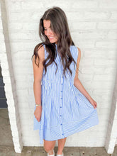 Load image into Gallery viewer, Solid Advice Blue Dress