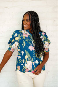 Over The Sky Navy Top