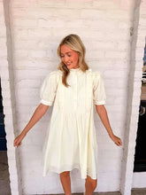 Load image into Gallery viewer, Deal With It Cream Puff Sleeve Dress