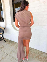 Load image into Gallery viewer, All Will Be Alright Mocha Mini Dress