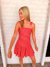 Load image into Gallery viewer, Temporary Stop Red Polka Dot Dress