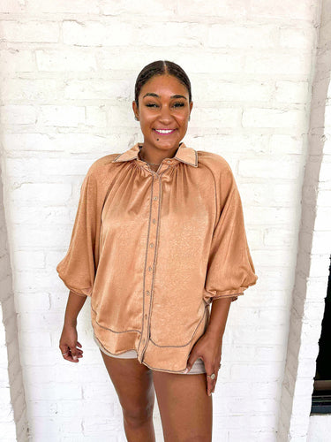 Enough Talking Camel Top