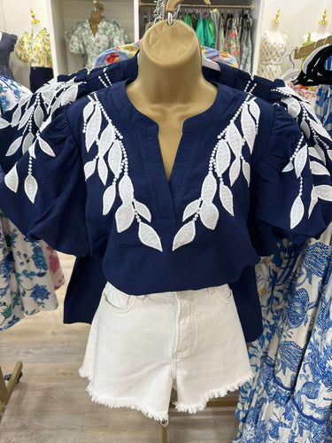 Moving Pieces Navy Top