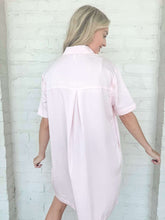 Load image into Gallery viewer, Brunch Date Light Pink Shirt Dress