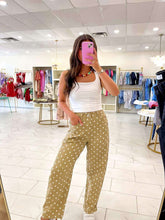 Load image into Gallery viewer, Say My Name Latte Polka Dot Pants
