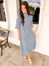 Load image into Gallery viewer, Stripe Status Navy Dress