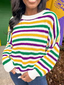 Beads Galore Multi Mardi Gras Top