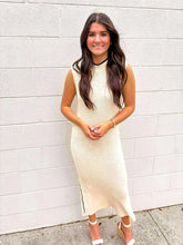 Load image into Gallery viewer, Settle For More Cream Knit Dress