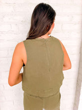 Load image into Gallery viewer, Stay Tuned Olive Top