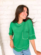 Load image into Gallery viewer, Stitch Your Way Green Top