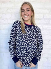 Load image into Gallery viewer, THML Spotted You Navy Sweater