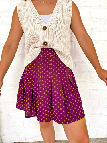 Rewind The Time Mustard Skirt