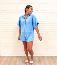 Load image into Gallery viewer, Summer Time Blues Romper Blue