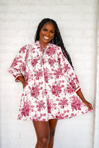 Rain On My Mind Burgundy Dress