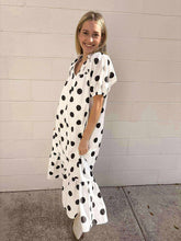 Load image into Gallery viewer, The Statement White Polka Dot Dress