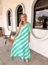 Load image into Gallery viewer, Stripes Of Hope Green Dress