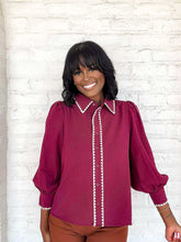 Load image into Gallery viewer, Every Hidden Detail Burgundy Top