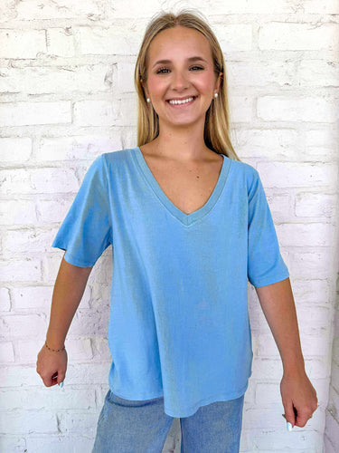 Soft And Comfy Blue Top