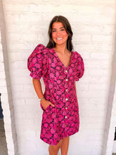 Load image into Gallery viewer, Poppy Love Pink Jacquard Dress