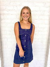Load image into Gallery viewer, Friends For Better Navy Denim Dress