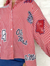 Load image into Gallery viewer, Queen Of Sparkles Ole Miss Mini Icon Stripe Button Down