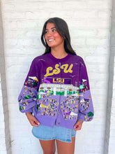 Load image into Gallery viewer, Quern Of Sparkles LSU Stadium Tailgate Button Up Cardigan