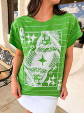 Load image into Gallery viewer, Queen Of Sparkles Green Football Field Queen Card Logo Top