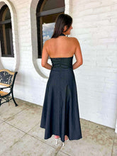 Load image into Gallery viewer, Chasing You Denim Halter Dress