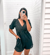 Load image into Gallery viewer, Better Than Words Romper Black