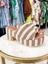 Load image into Gallery viewer, The Terry Brown Stripe Heel