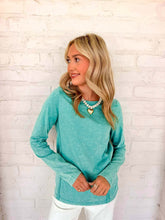 Load image into Gallery viewer, Cozy Days Mint Long-sleeve Top