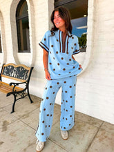 Load image into Gallery viewer, Polka Dot Fever Peri Blue Pant Set