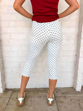 Load image into Gallery viewer, The Capri Polka Dot White Leggings