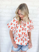 Load image into Gallery viewer, Crawfish Time Red Top
