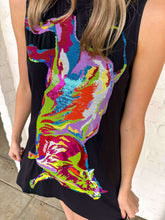 Load image into Gallery viewer, Queen Of Sparkles Black PBR Bucking Bull Dress